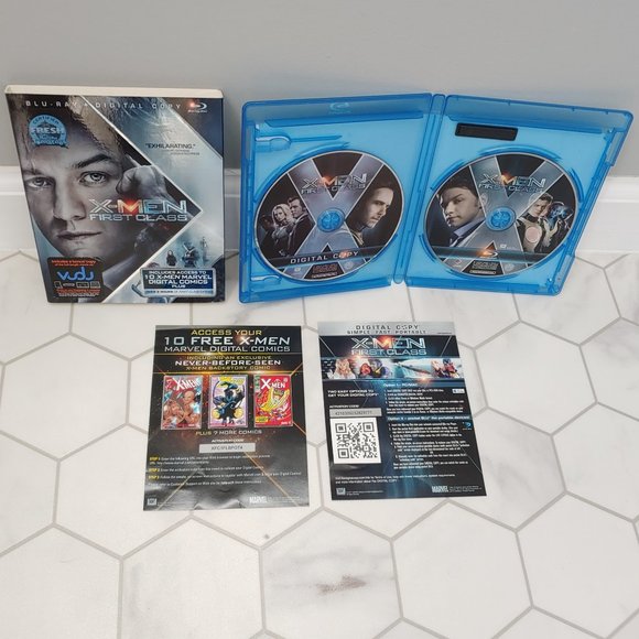 Excellent Used Condition X-Men First Class Blu-Ray, DVD and Digital Copy Discs - Picture 4 of 4